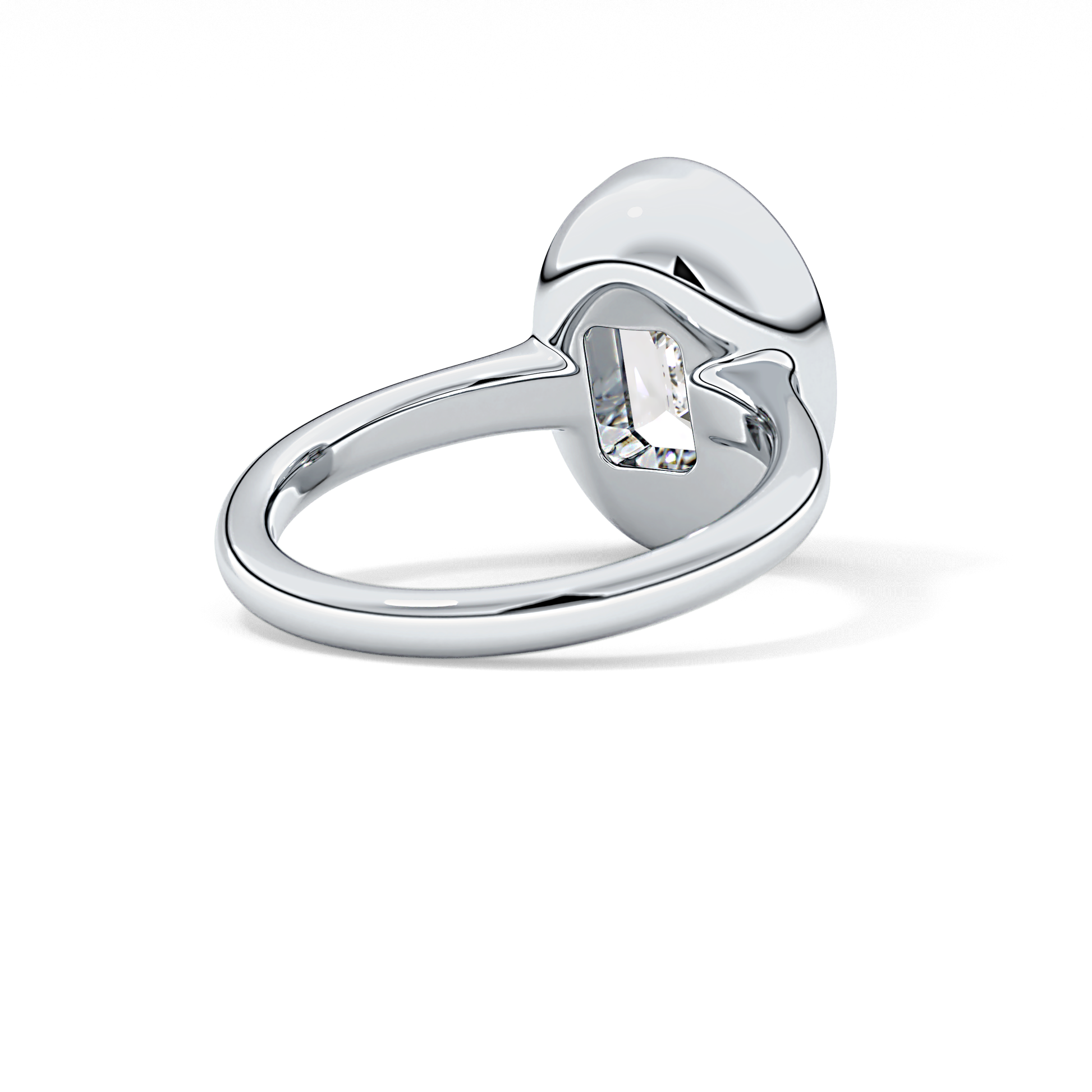 Emerald Solitaire Lab Grown Diamond Engagement Ring