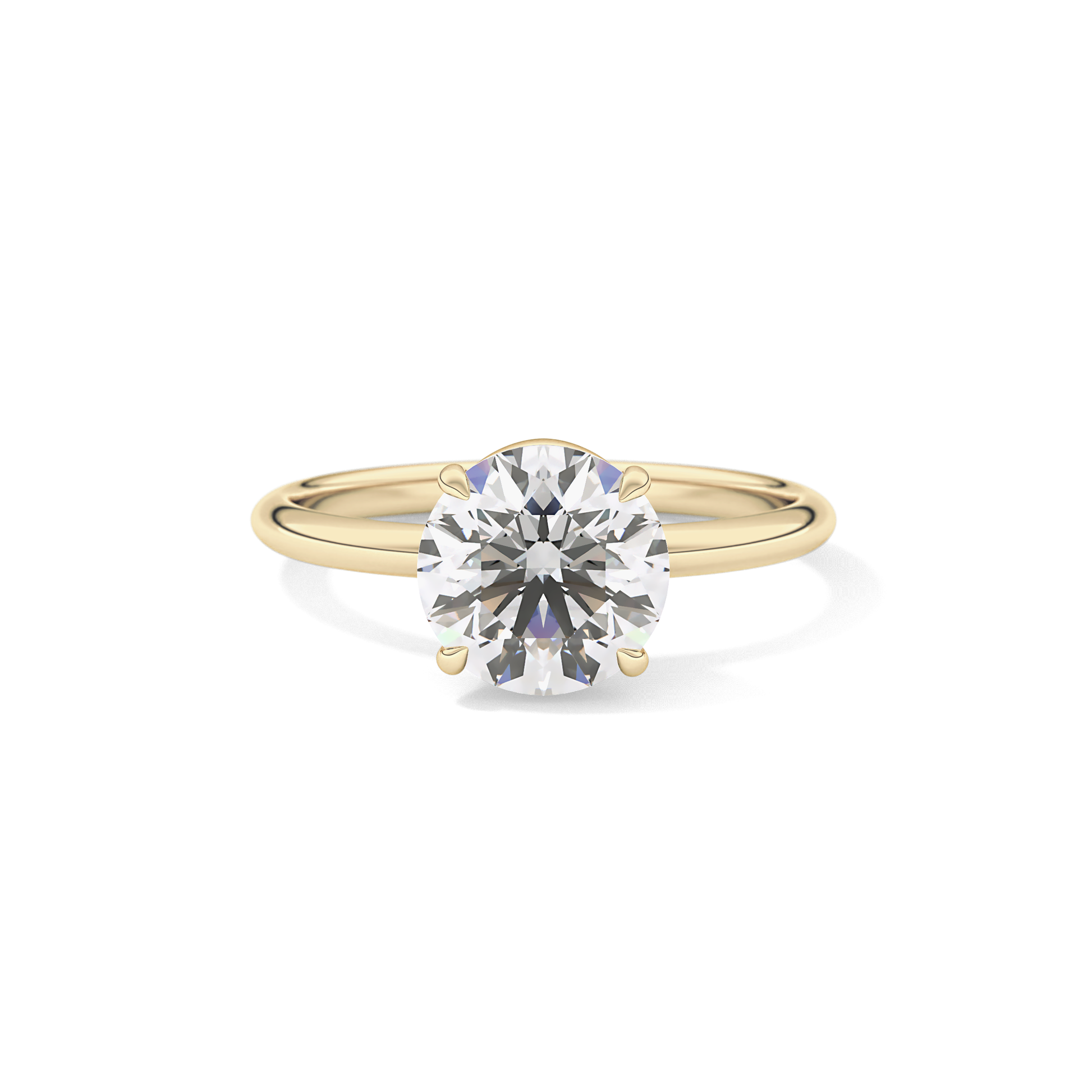 Round Solitaire Lab Grown Diamond Engagement Ring