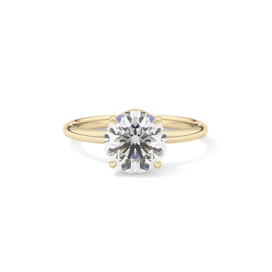 Round Solitaire Lab Grown Diamond Engagement Ring