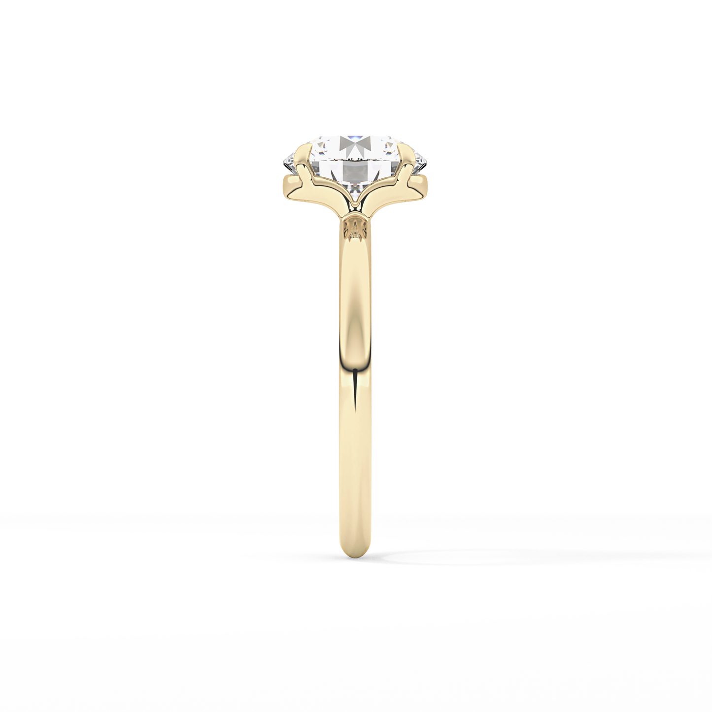 Round Solitaire Lab Grown Diamond Engagement Ring