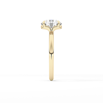 Round Solitaire Lab Grown Diamond Engagement Ring