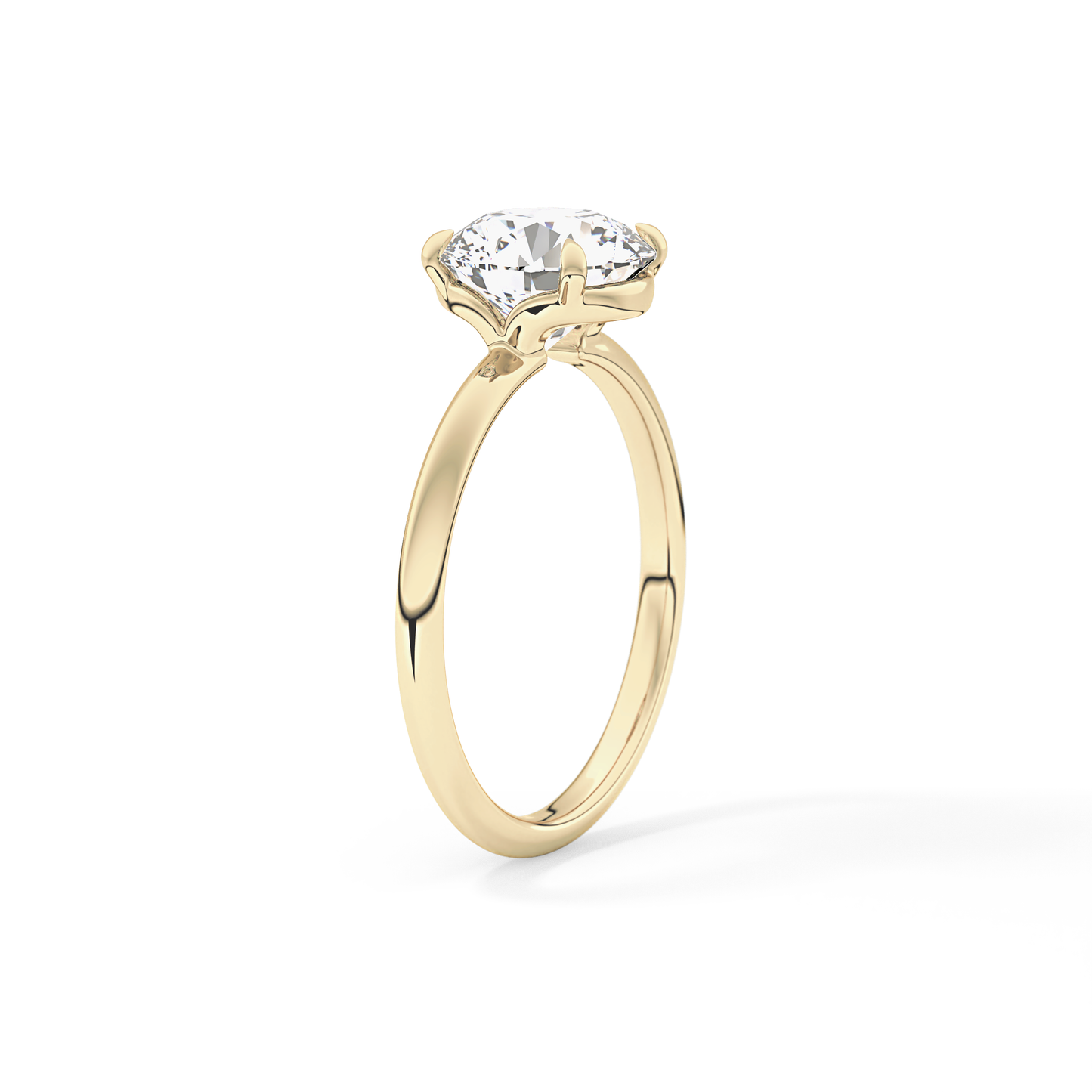 Round Solitaire Lab Grown Diamond Engagement Ring