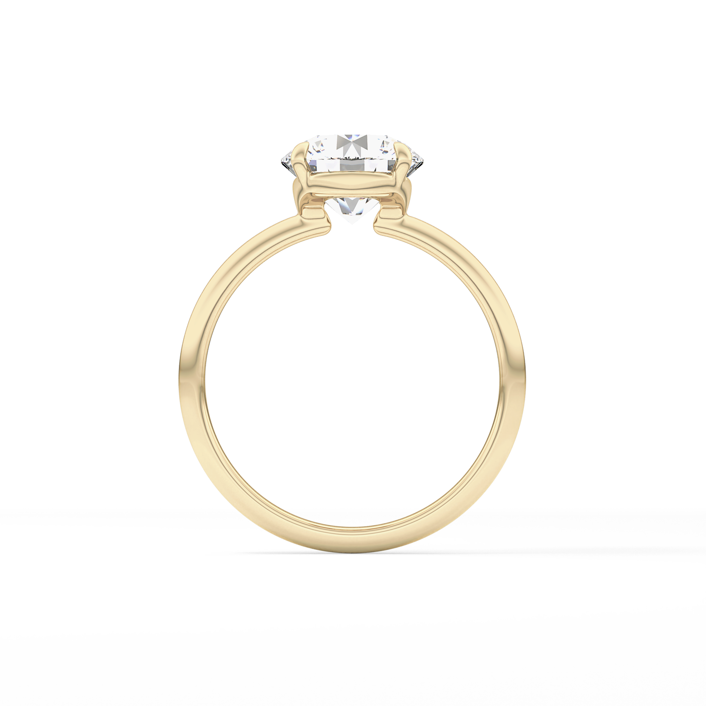 Round Solitaire Lab Grown Diamond Engagement Ring