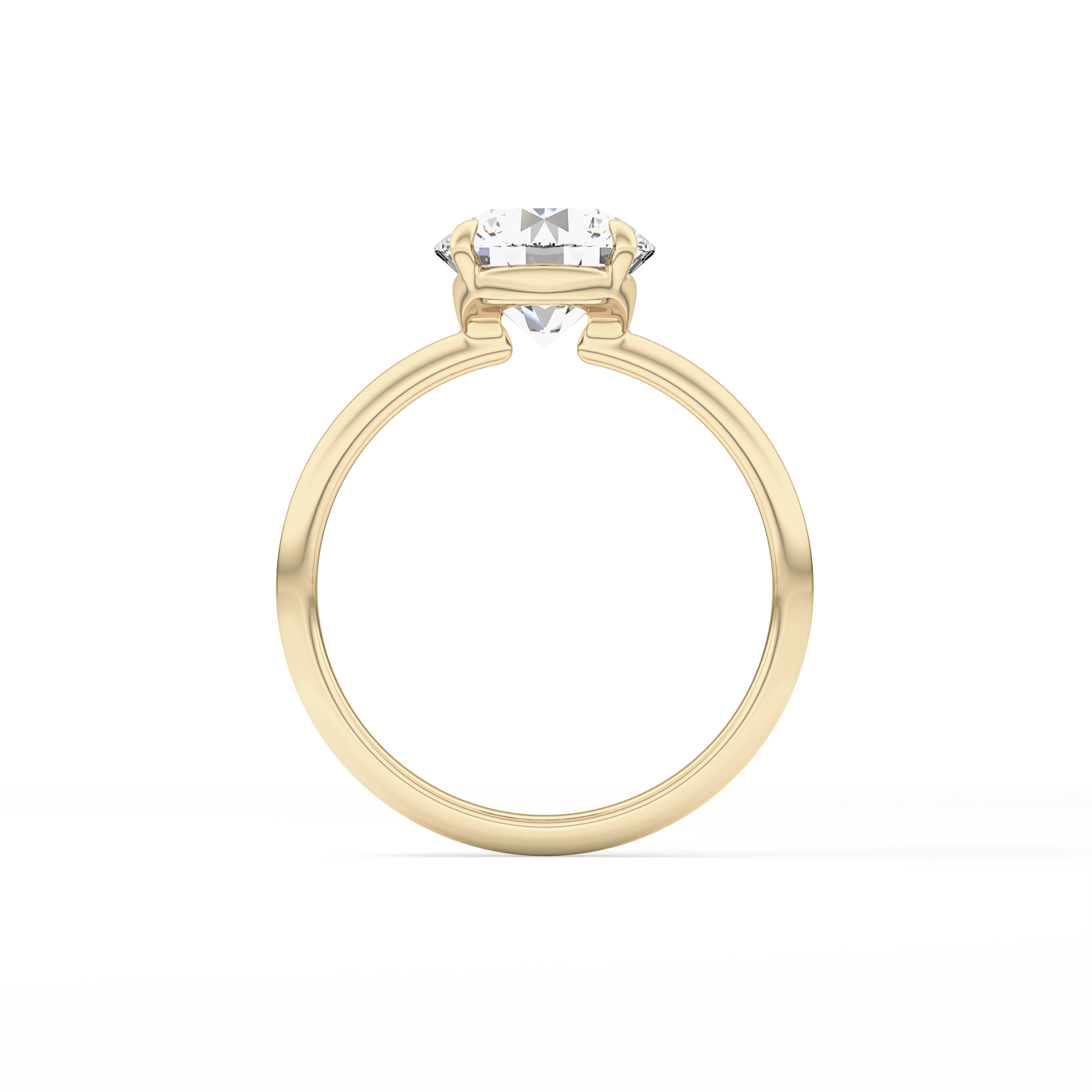 Round Solitaire Lab Grown Diamond Engagement Ring