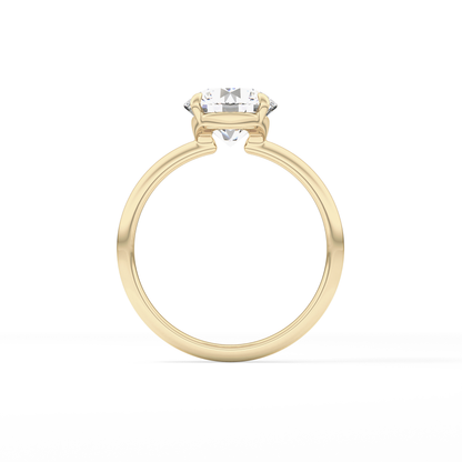 Round Solitaire Lab Grown Diamond Engagement Ring