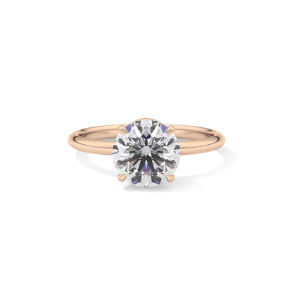 Round Solitaire Lab Grown Diamond Engagement Ring