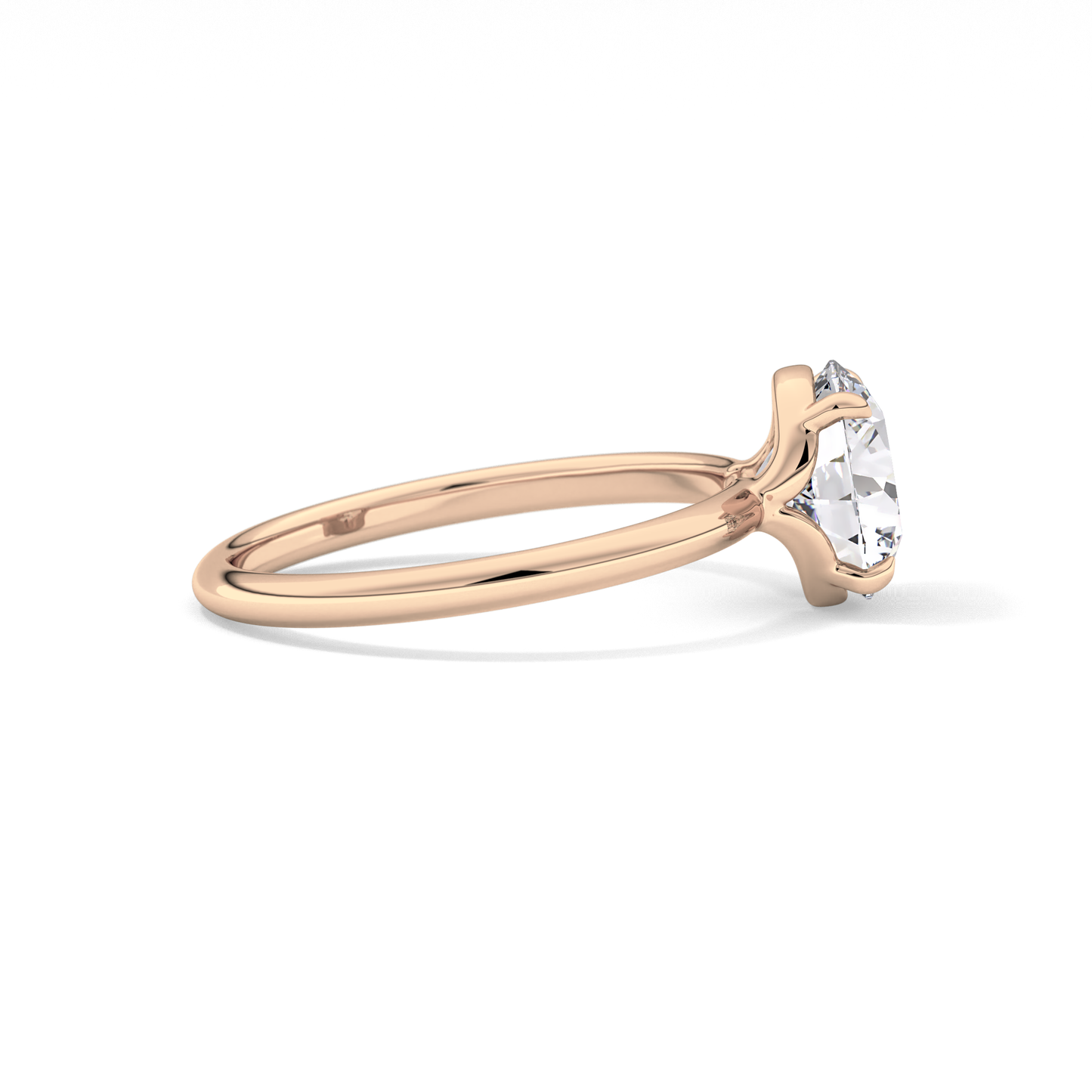 Round Solitaire Lab Grown Diamond Engagement Ring