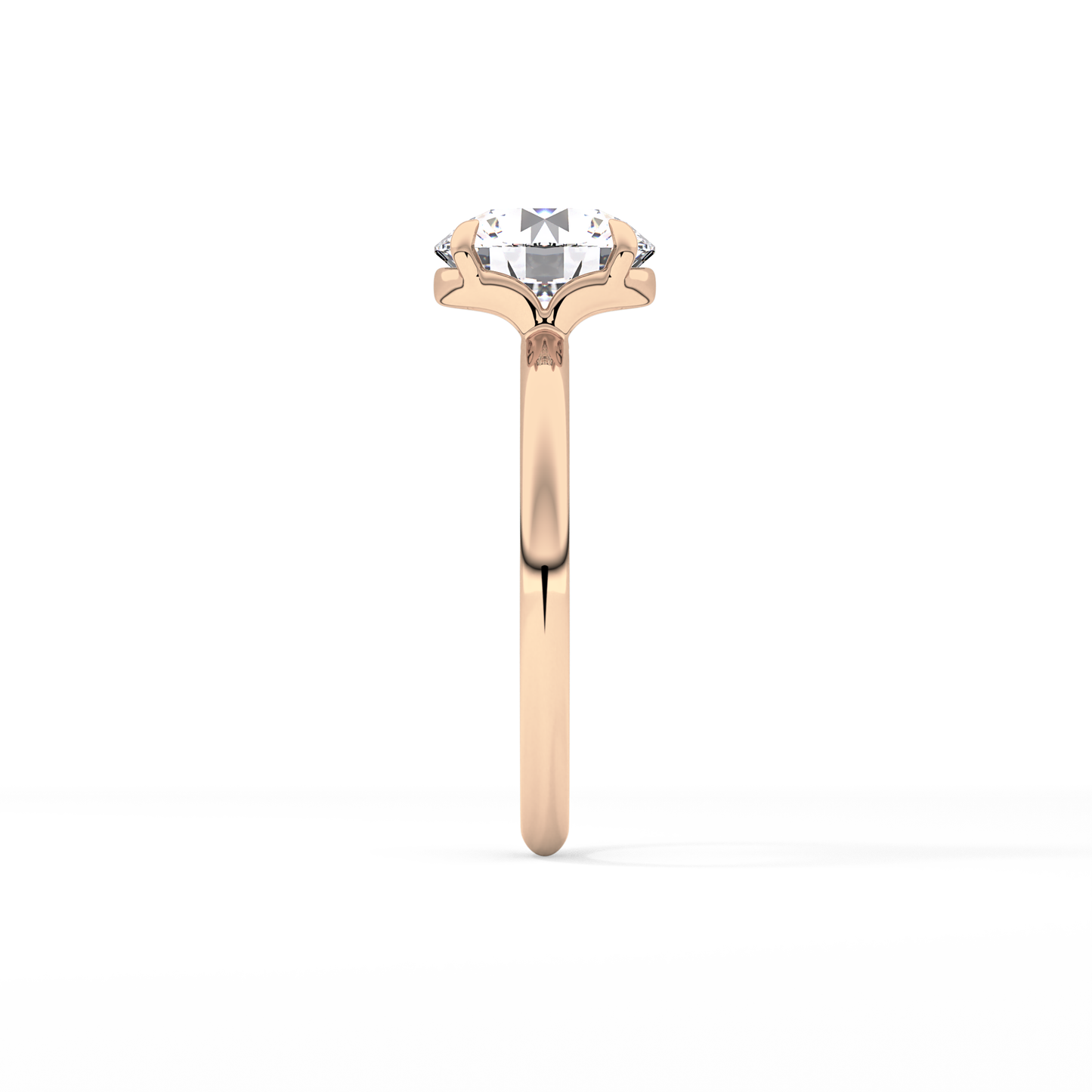 Round Solitaire Lab Grown Diamond Engagement Ring
