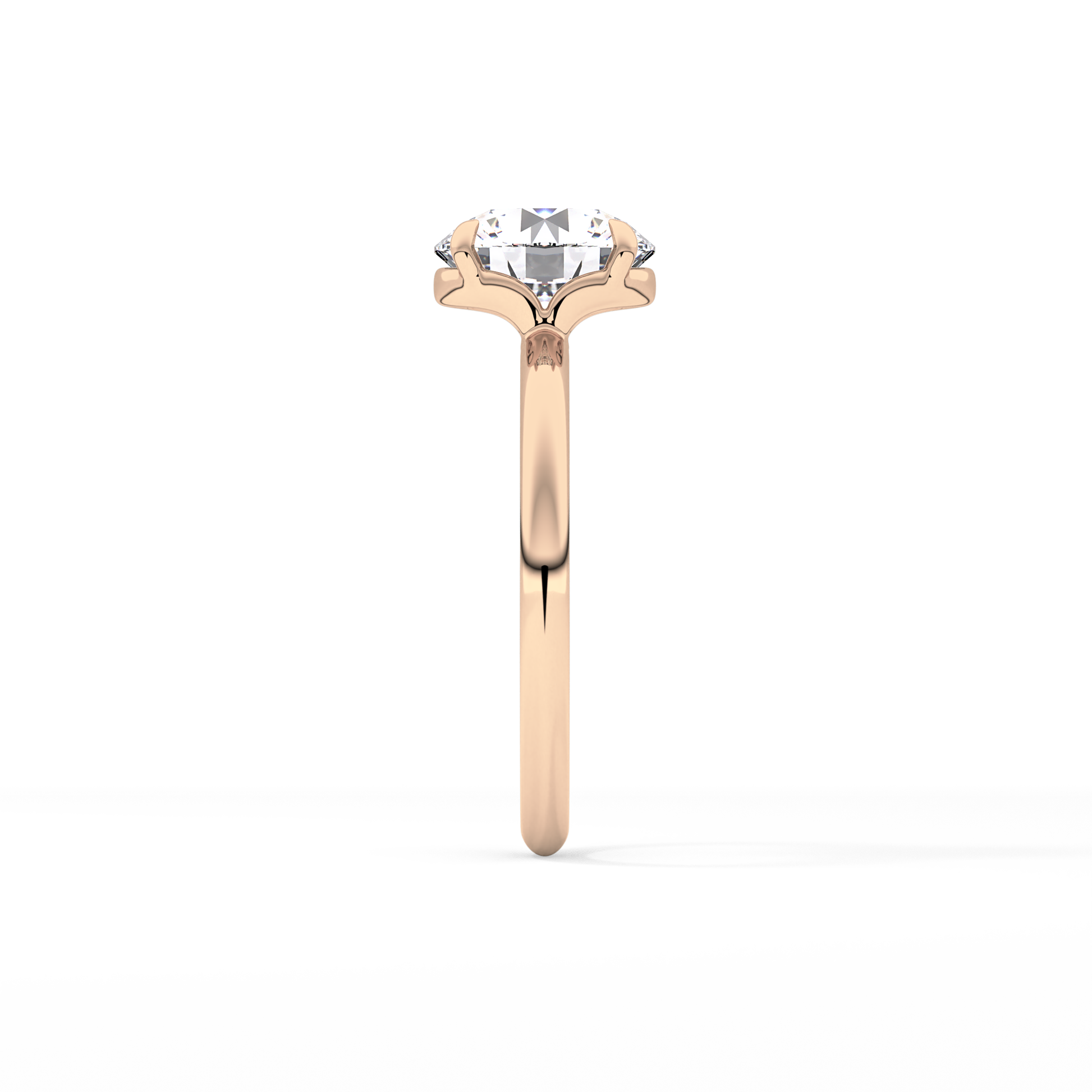 Round Solitaire Lab Grown Diamond Engagement Ring
