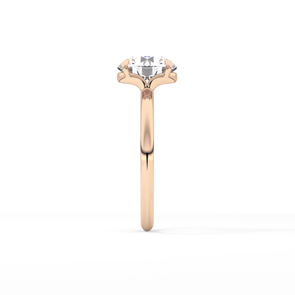 Round Solitaire Lab Grown Diamond Engagement Ring