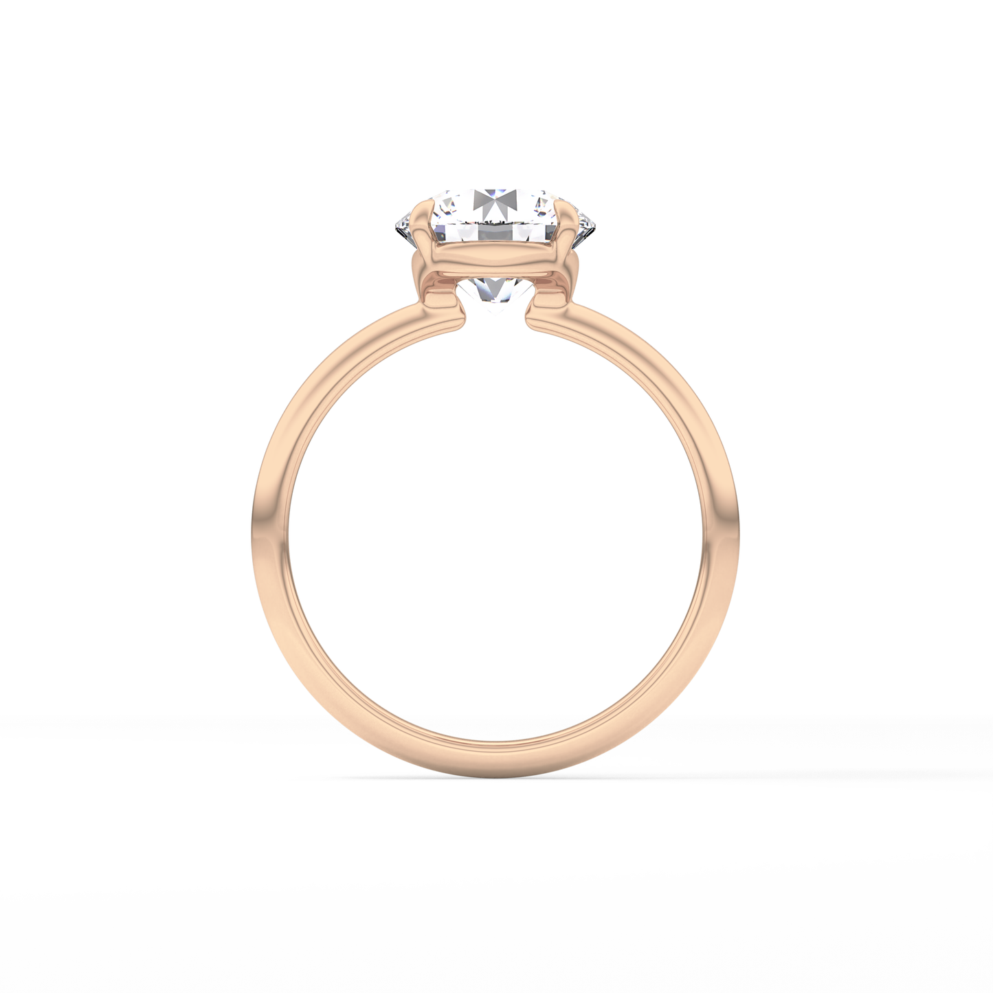 Round Solitaire Lab Grown Diamond Engagement Ring