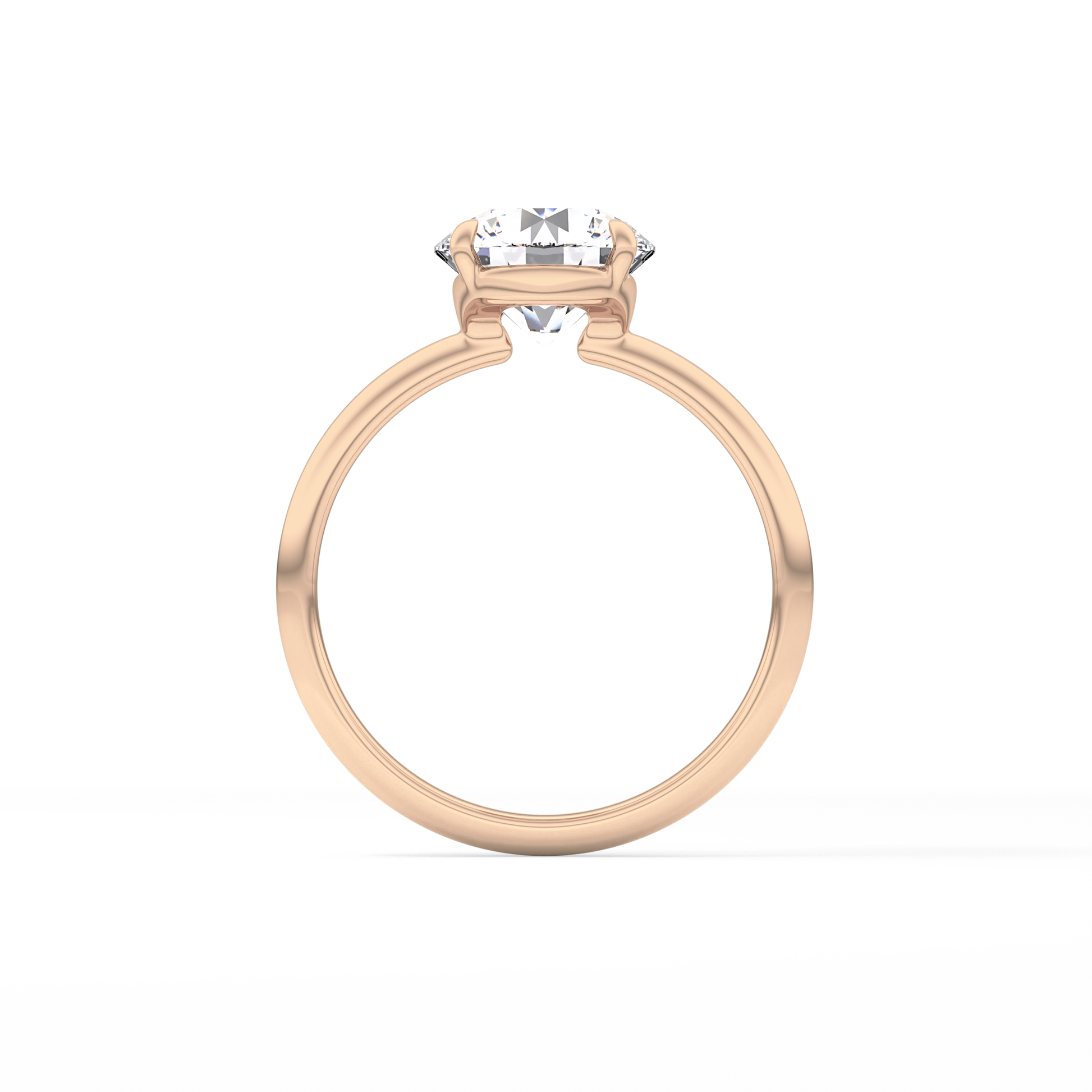 Round Solitaire Lab Grown Diamond Engagement Ring