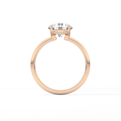 Round Solitaire Lab Grown Diamond Engagement Ring