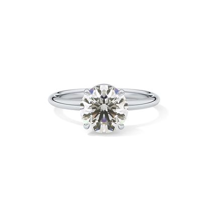 Round Solitaire Lab Grown Diamond Engagement Ring