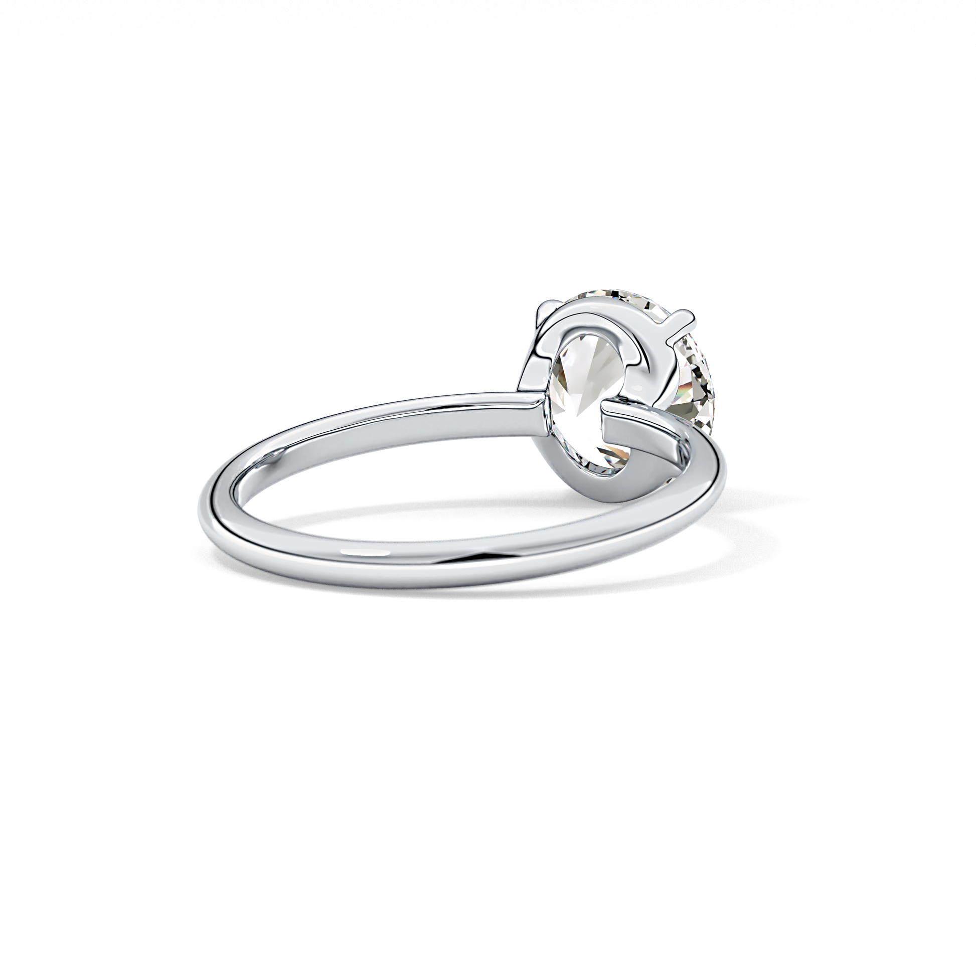 Round Solitaire Lab Grown Diamond Engagement Ring