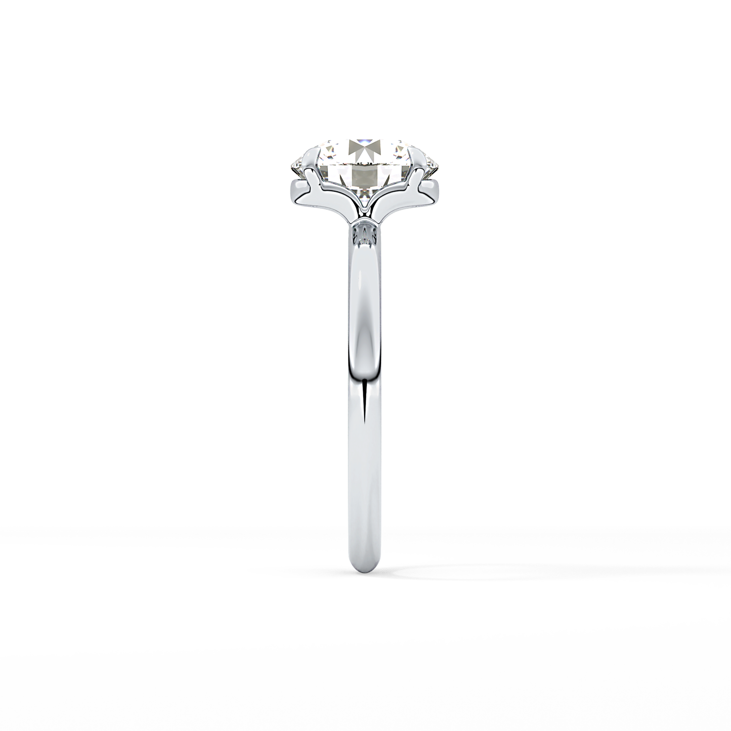Round Solitaire Lab Grown Diamond Engagement Ring