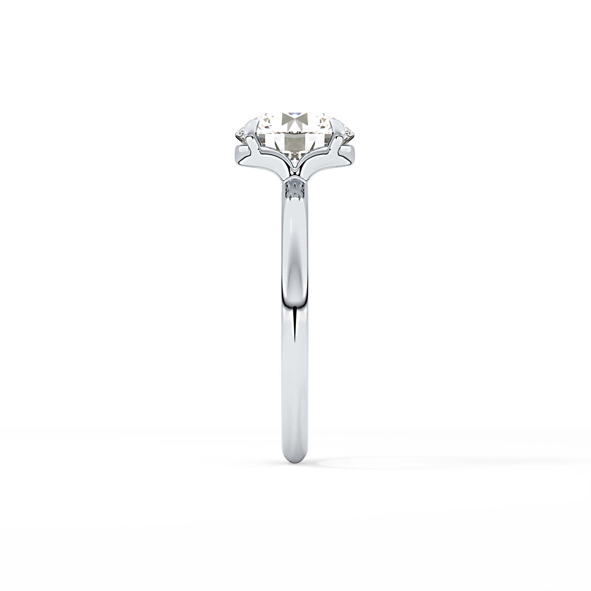 Round Solitaire Lab Grown Diamond Engagement Ring