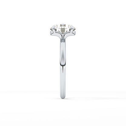 Round Solitaire Lab Grown Diamond Engagement Ring