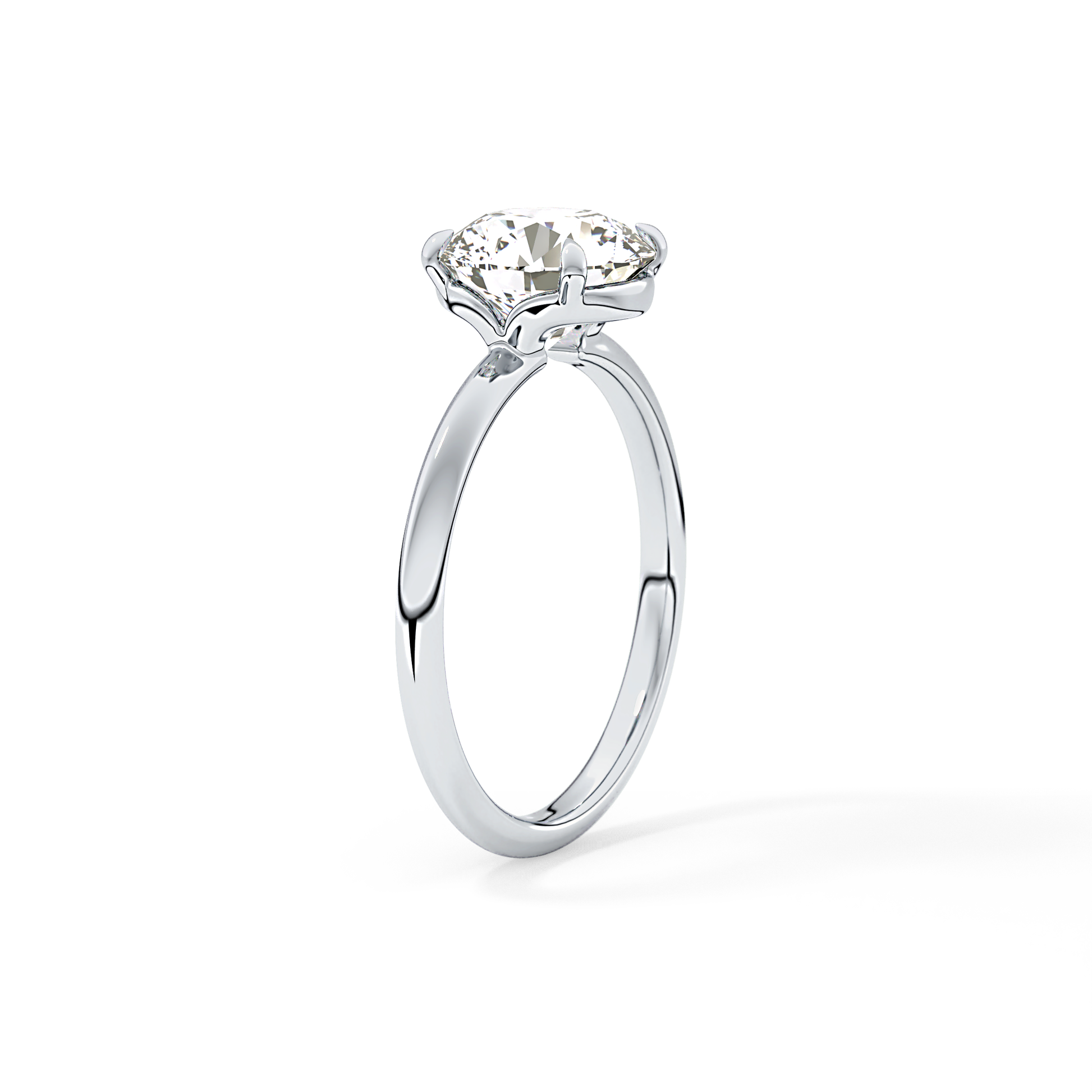 Round Solitaire Lab Grown Diamond Engagement Ring