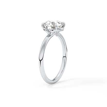 Round Solitaire Lab Grown Diamond Engagement Ring