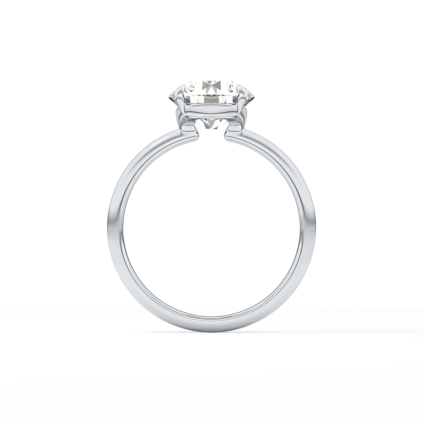 Round Solitaire Lab Grown Diamond Engagement Ring