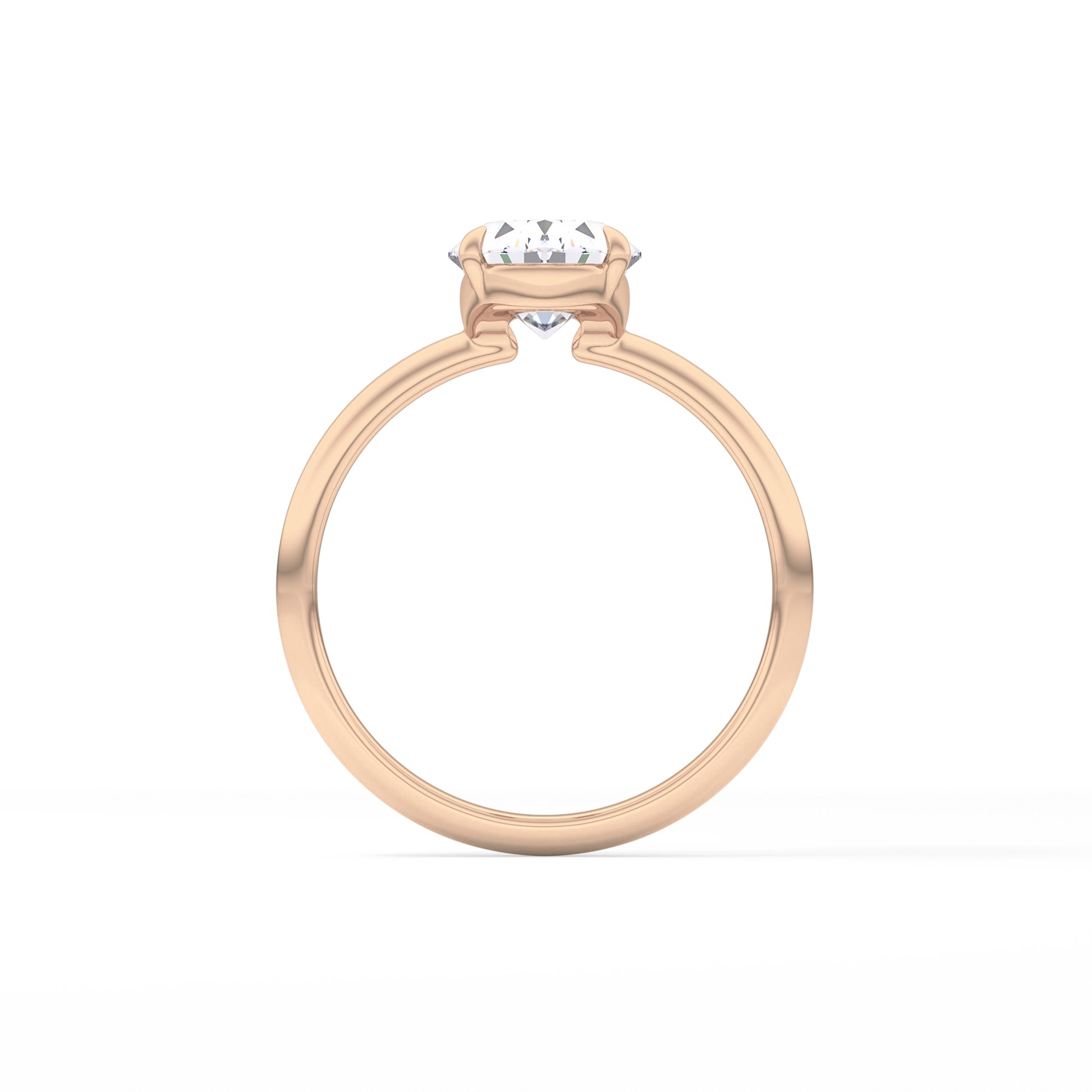 Oval Solitaire Lab Grown Diamond Engagement Ring