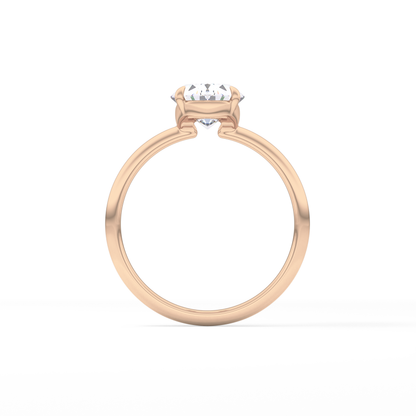 Oval Solitaire Lab Grown Diamond Engagement Ring