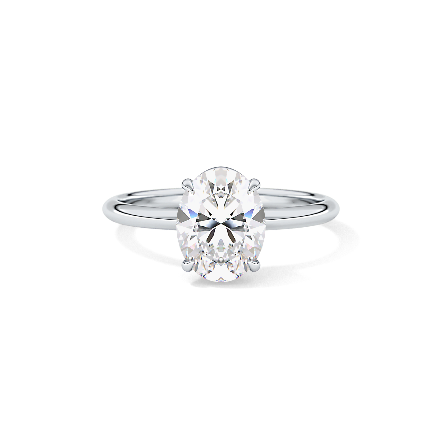 Oval Solitaire Lab Grown Diamond Engagement Ring