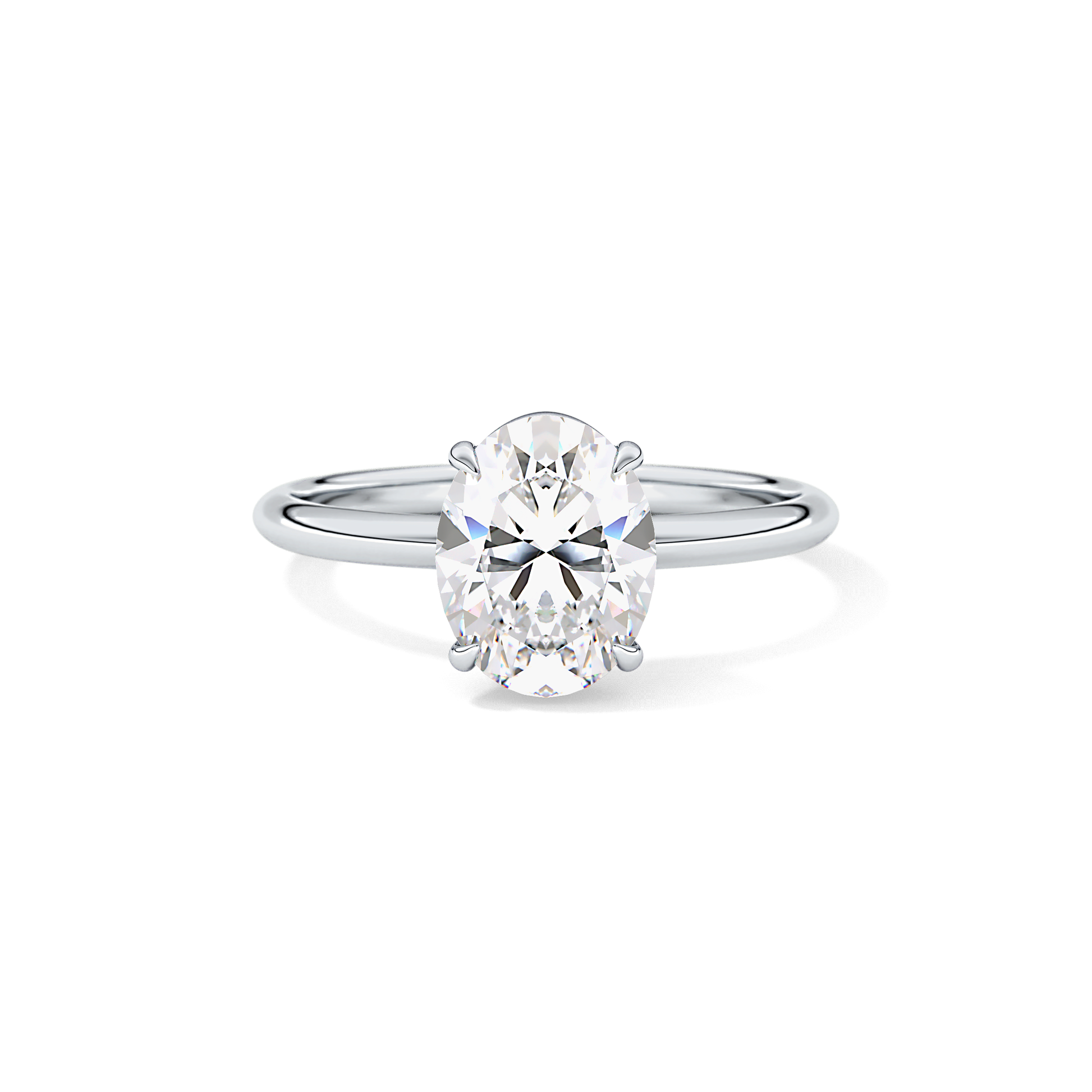 Oval Solitaire Lab Grown Diamond Engagement Ring
