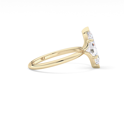 Oval Solitaire Bezel Lab Grown Diamond Engagement Ring