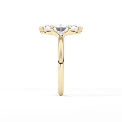 Oval Solitaire Bezel Lab Grown Diamond Engagement Ring