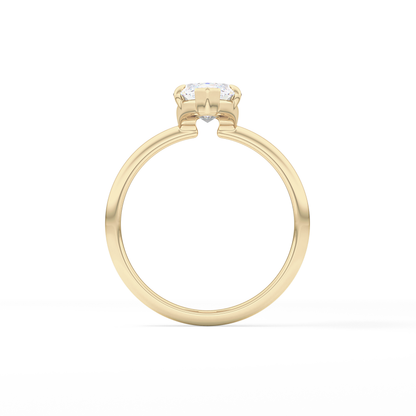 Oval Solitaire Bezel Lab Grown Diamond Engagement Ring