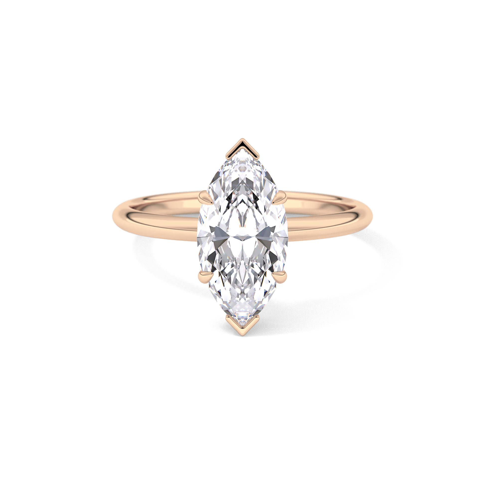 Marquise Solitaire Lab Grown Diamond Engagement Ring