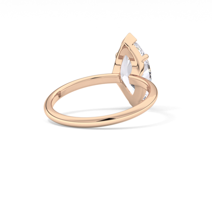 Oval Solitaire Bezel Lab Grown Diamond Engagement Ring