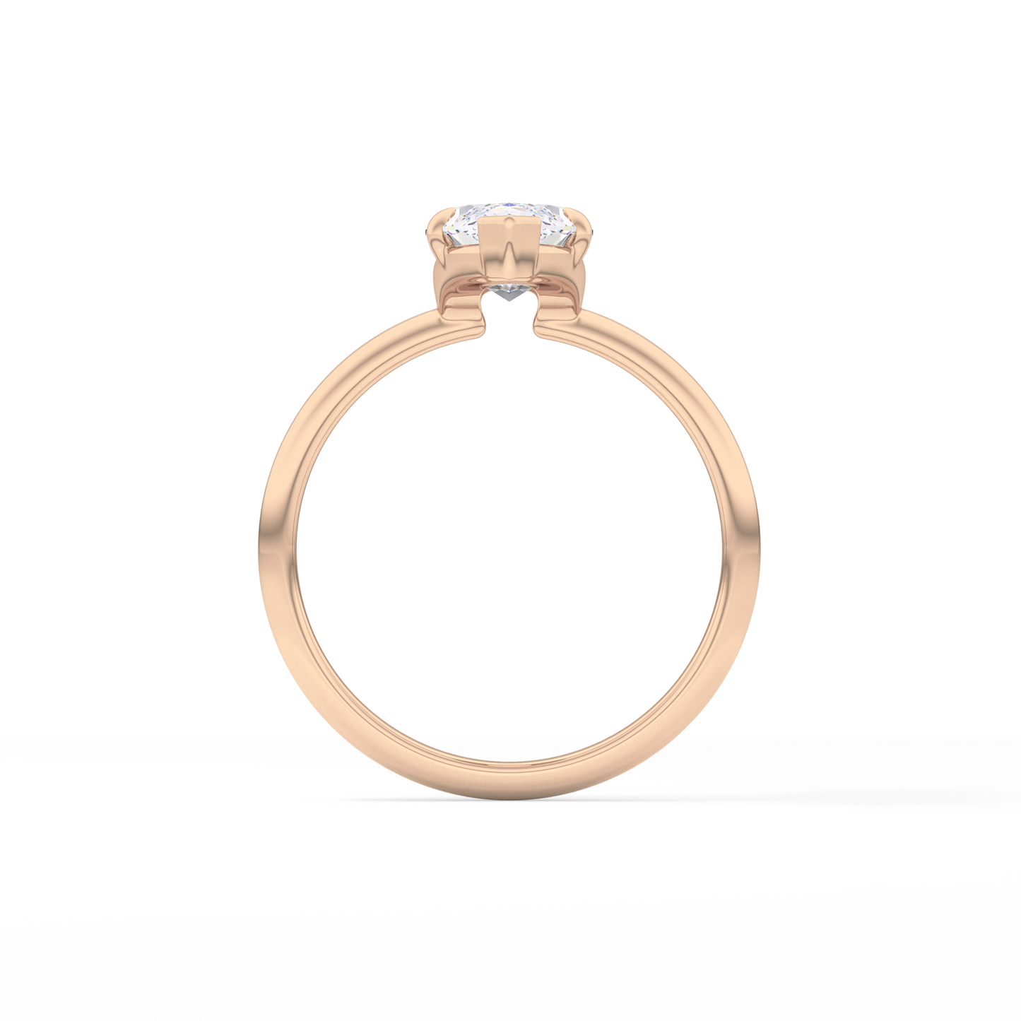 Oval Solitaire Bezel Lab Grown Diamond Engagement Ring