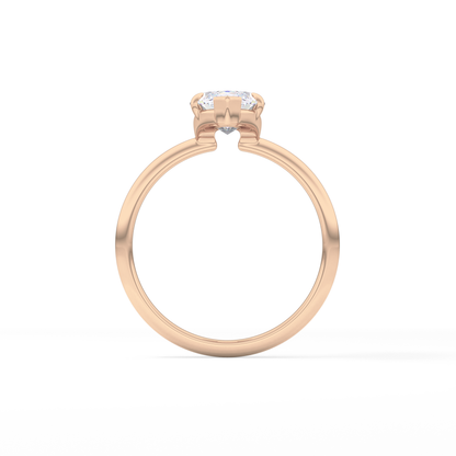 Oval Solitaire Bezel Lab Grown Diamond Engagement Ring