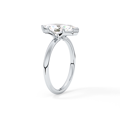 Oval Solitaire Bezel Lab Grown Diamond Engagement Ring
