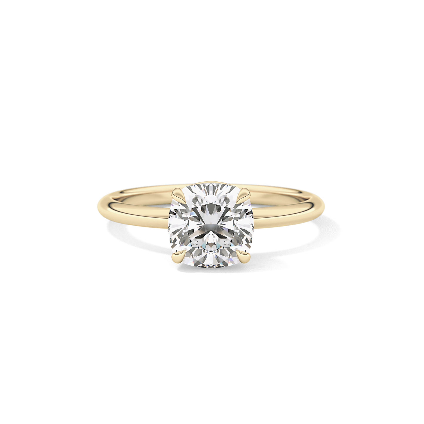Cushion Solitaire Lab Grown Diamond Engagement Ring