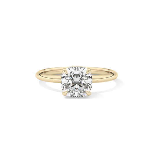 Cushion Solitaire Lab Grown Diamond Engagement Ring