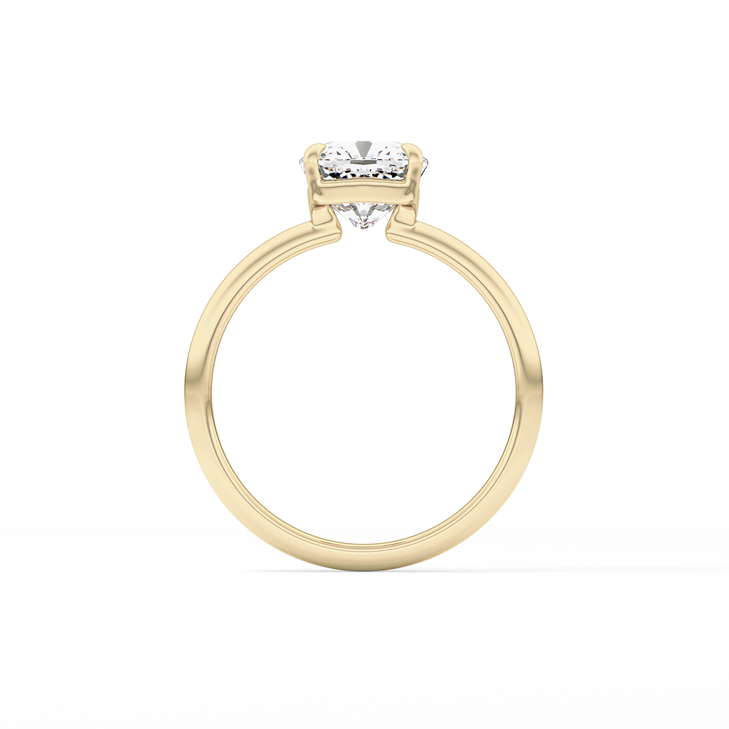 Cushion Solitaire Lab Grown Diamond Engagement Ring