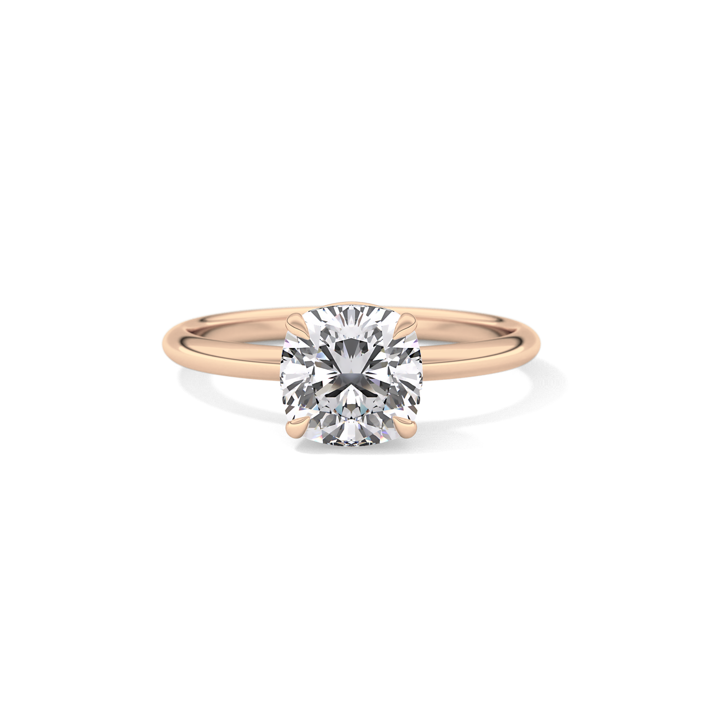 Cushion Solitaire Lab Grown Diamond Engagement Ring
