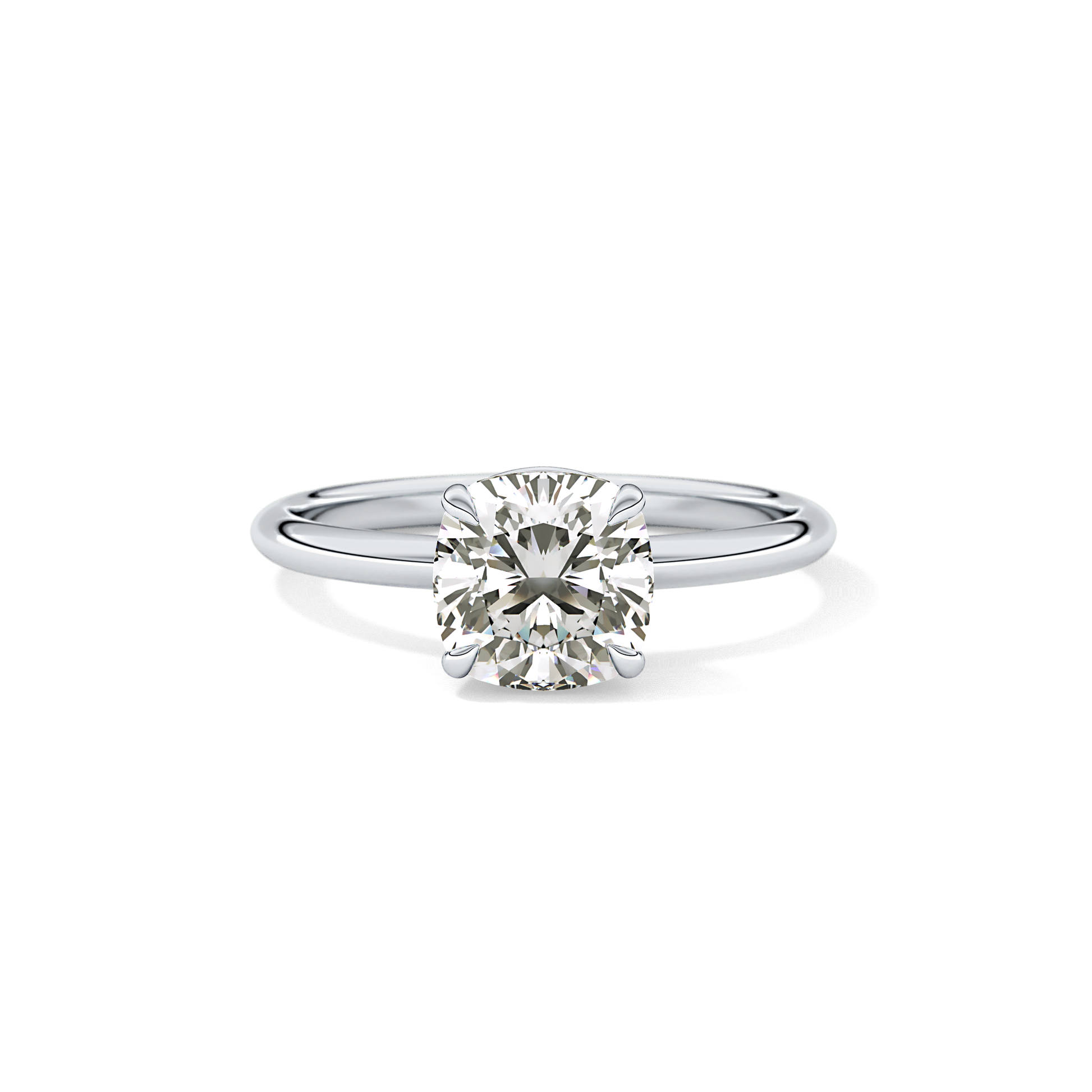 Cushion Solitaire Lab Grown Diamond Engagement Ring