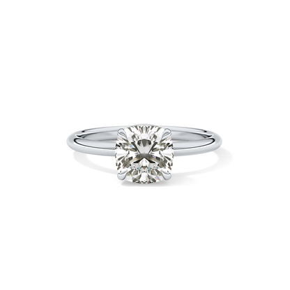 Cushion Solitaire Lab Grown Diamond Engagement Ring