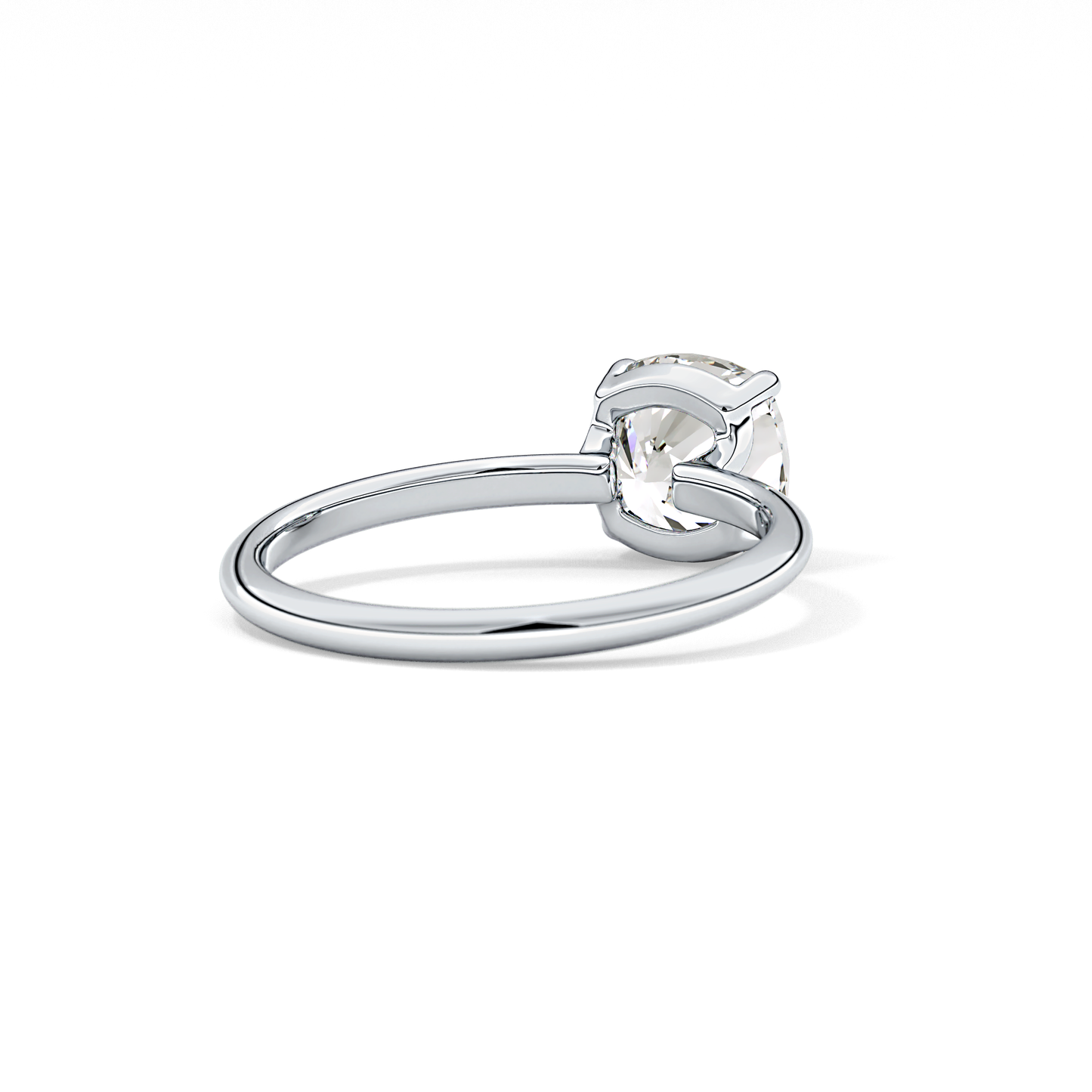 Cushion Solitaire Lab Grown Diamond Engagement Ring