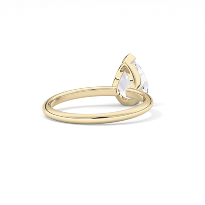 Pear Solitaire Lab Grown Diamond Engagement Ring