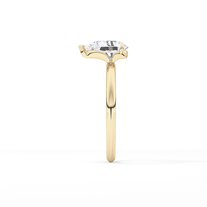 Pear Solitaire Lab Grown Diamond Engagement Ring