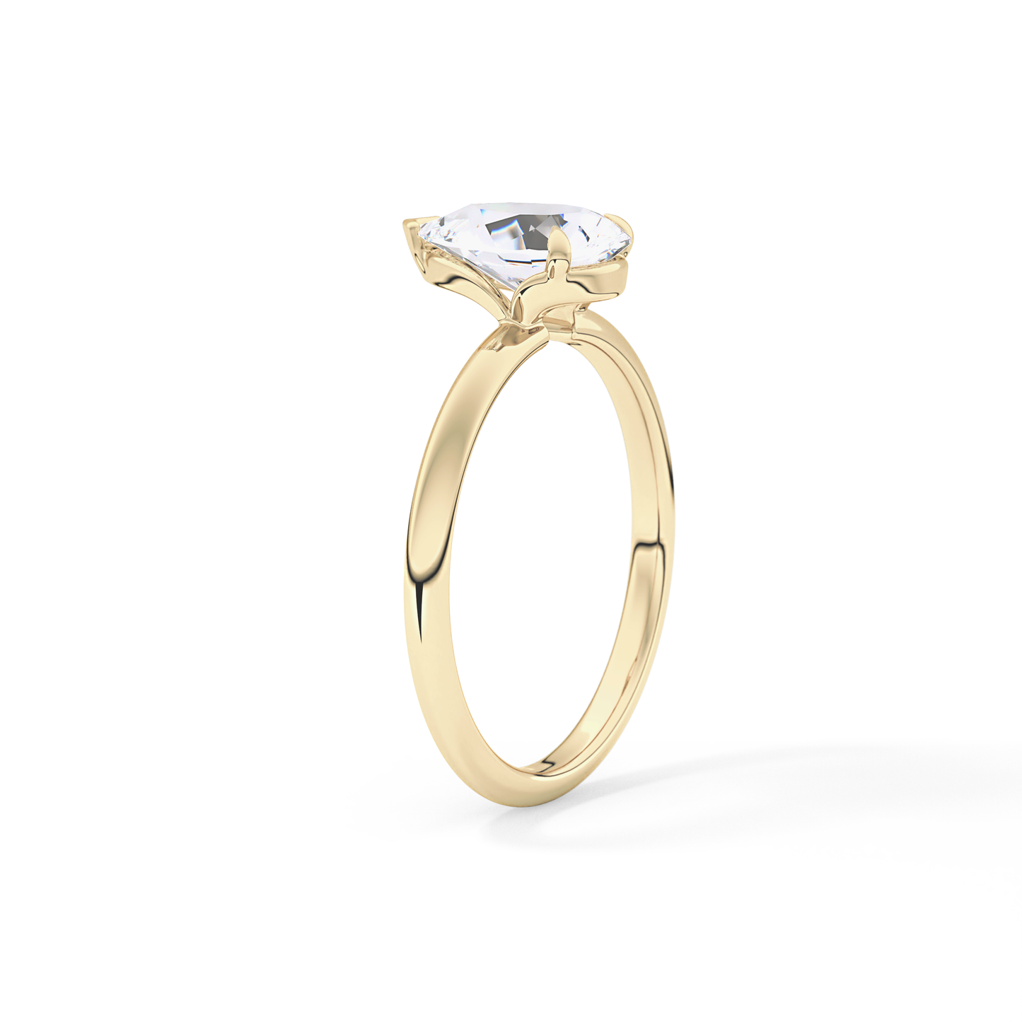 Pear Solitaire Lab Grown Diamond Engagement Ring
