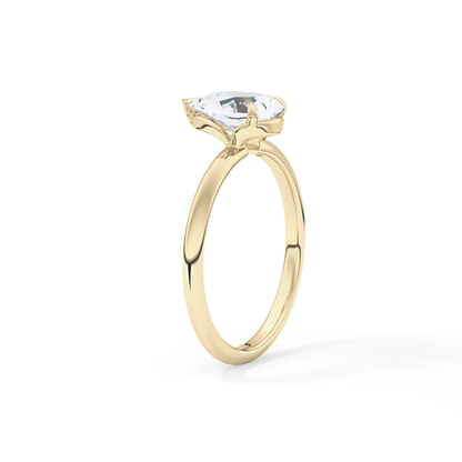 Pear Solitaire Lab Grown Diamond Engagement Ring