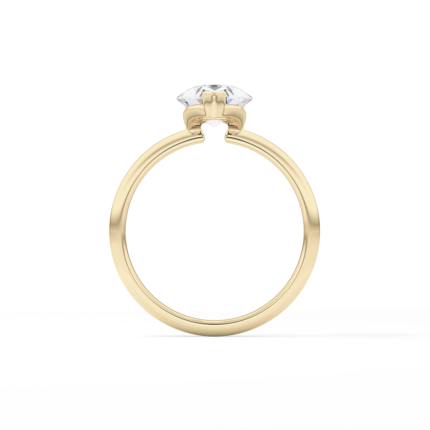 Pear Solitaire Lab Grown Diamond Engagement Ring