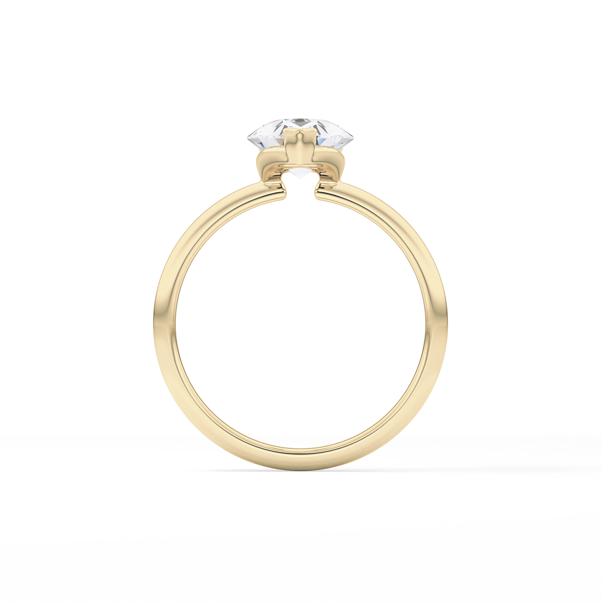 Pear Solitaire Lab Grown Diamond Engagement Ring